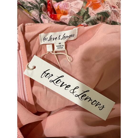 For Love And Lemons Floral Mini Dress - Pink and Red - Picture 5 of 14